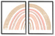 Abstract Pink Neutral Kid's Rainbow Arches Striped Patterns,16 x 20