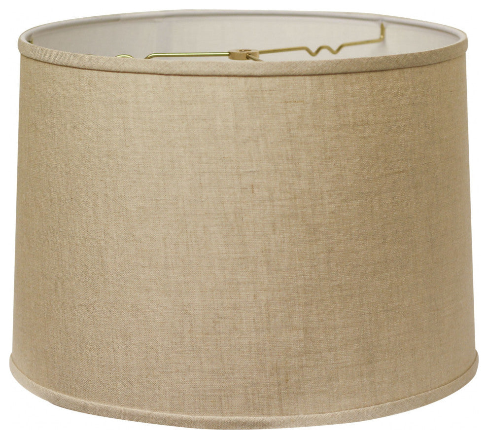 13" Dark Wheat Throwback Drum Linen Lampshade
