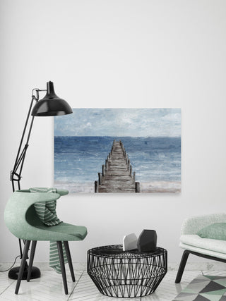 "Old Dock" Painting Print on Wrapped Canvas, 60x40