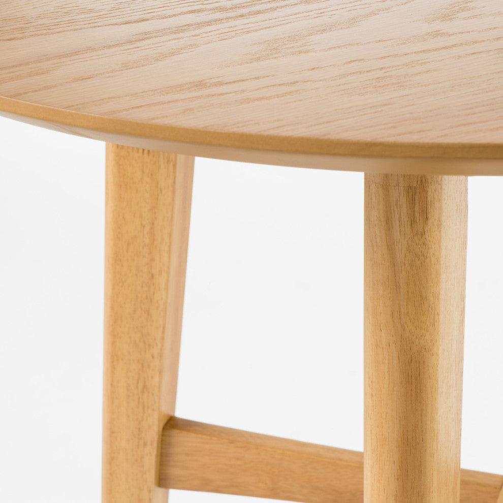 GDF Studio Madeline Natural Finish Wood Bar Dining Table, Oak