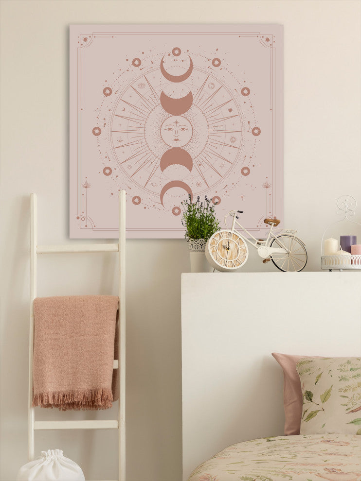 "Moonlight Activity" Painting Print on Wrapped Canvas, 18x18