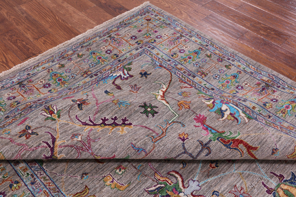 Persian Tabriz Hand Knotted Rug 6' 7" X 10' 0" Q9821