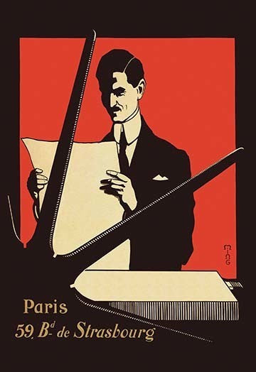 Paris 59 Bd de Strasbourg- Framed Paper Poster 20" x 30"