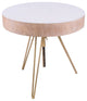 Dimond Home 7159-060 Biarritz Suar Wood Accent Table With Gold Metal Legs