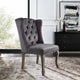 Gray Apprise French Vintage Dining Performance Velvet Side Chair