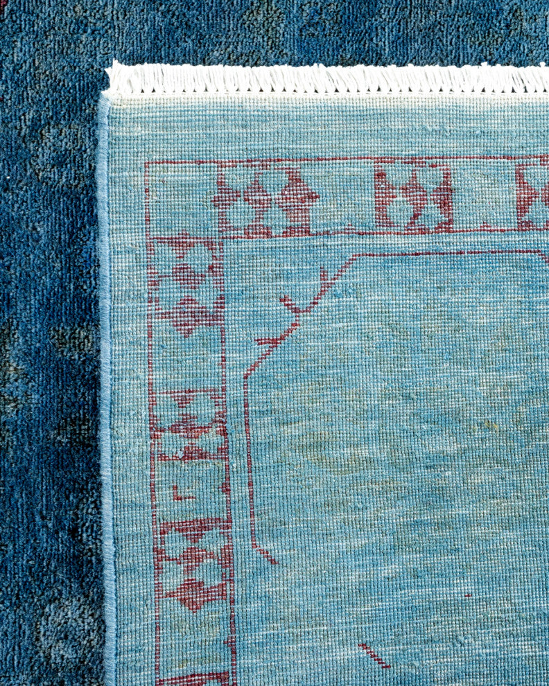 Fine Vibrance, One-of-a-Kind Hand-Knotted Area Rug Blue, 8' 0" x 9' 11"