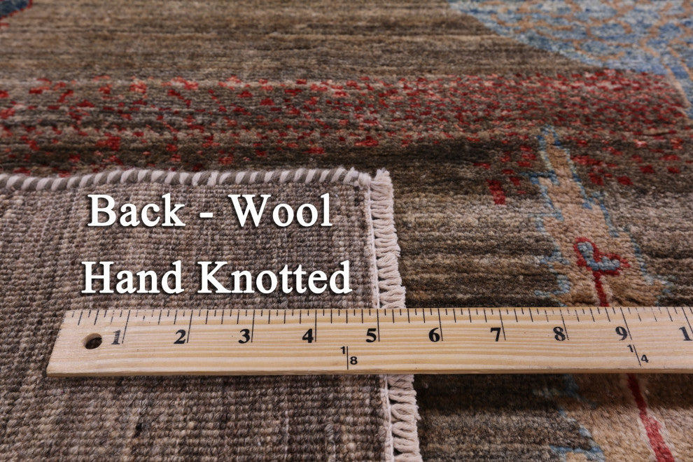 5' 10" X 8' 5" Handmade Tribal Persian Gabbeh Rug Q9664