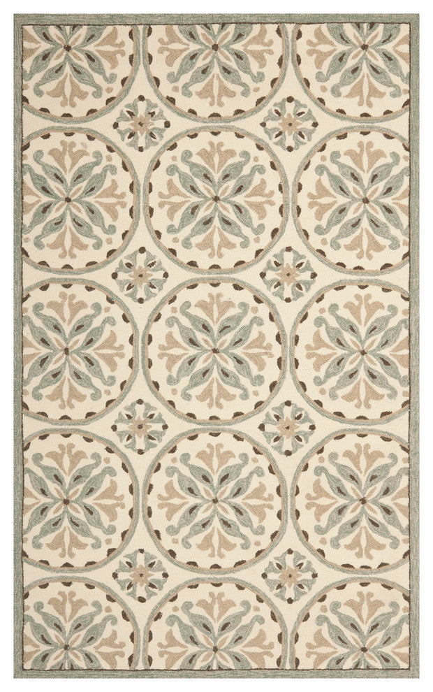 Safavieh Four Seasons Frs218A Green, Brown Area Rug, 3'6" X 5'6"