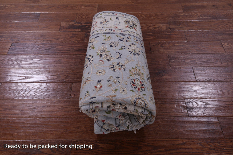 5' 1" X 8' 0" Wool & Silk Handmade Persian Nain Rug - Q14760