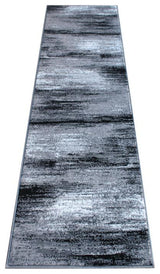 Rylan Collection Abstract Pattern Area Rug-Grey - 2' x 7'