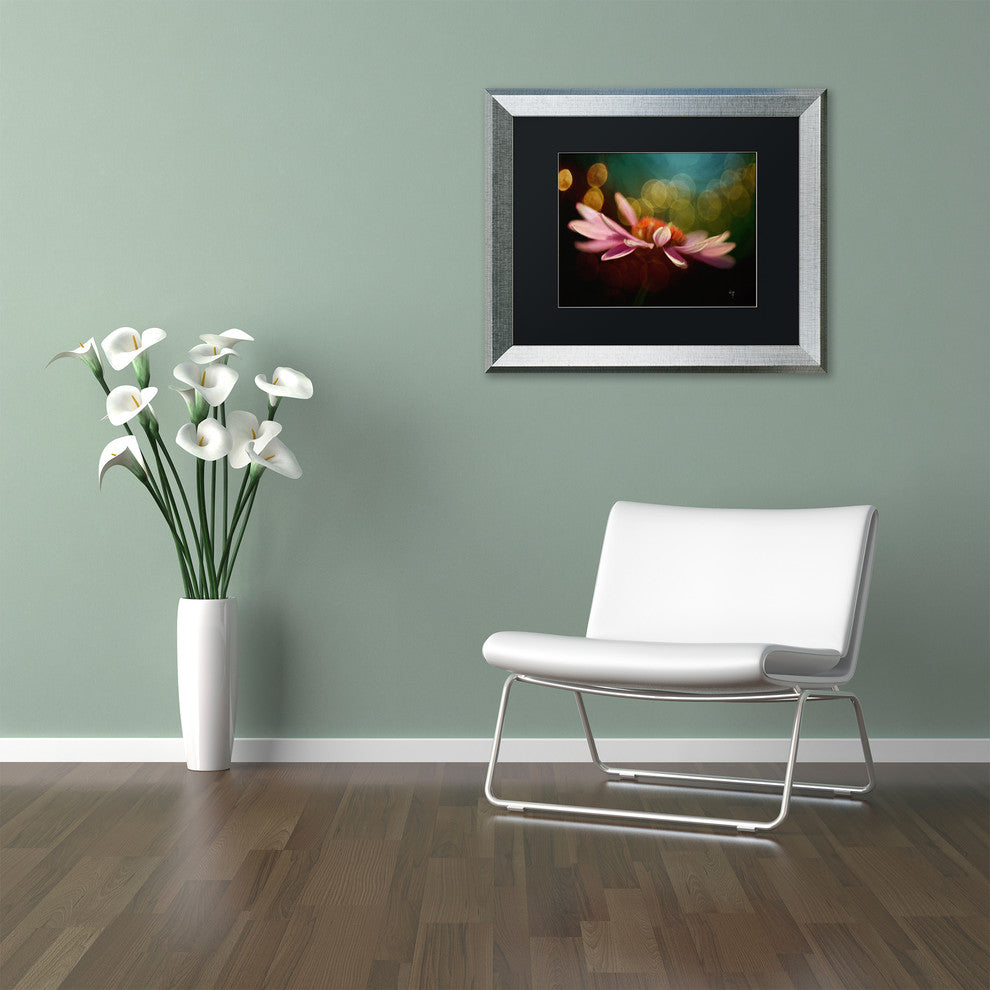 Bryan ''The Secret World of Coneflowers'' Art, Silver Frame, Black Matte, 14"x11"