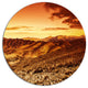 Cloudy Dramatic Sunset In Desert, Landscape Round Wall Art, 36"