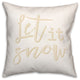 Cream Snowflakes 7 18x18 Spun Poly Pillow