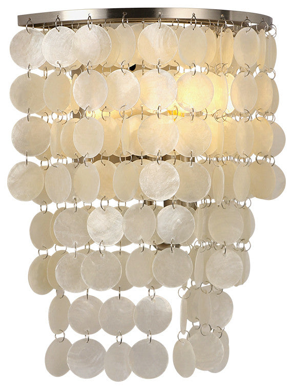 Modern White Natural Shell LED Wall Lamp For Bedroom, Cafe