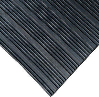 Composite-Rib Corrugated Rubber Floor Mats, 1/8 Thick, 3'x15' Roll
