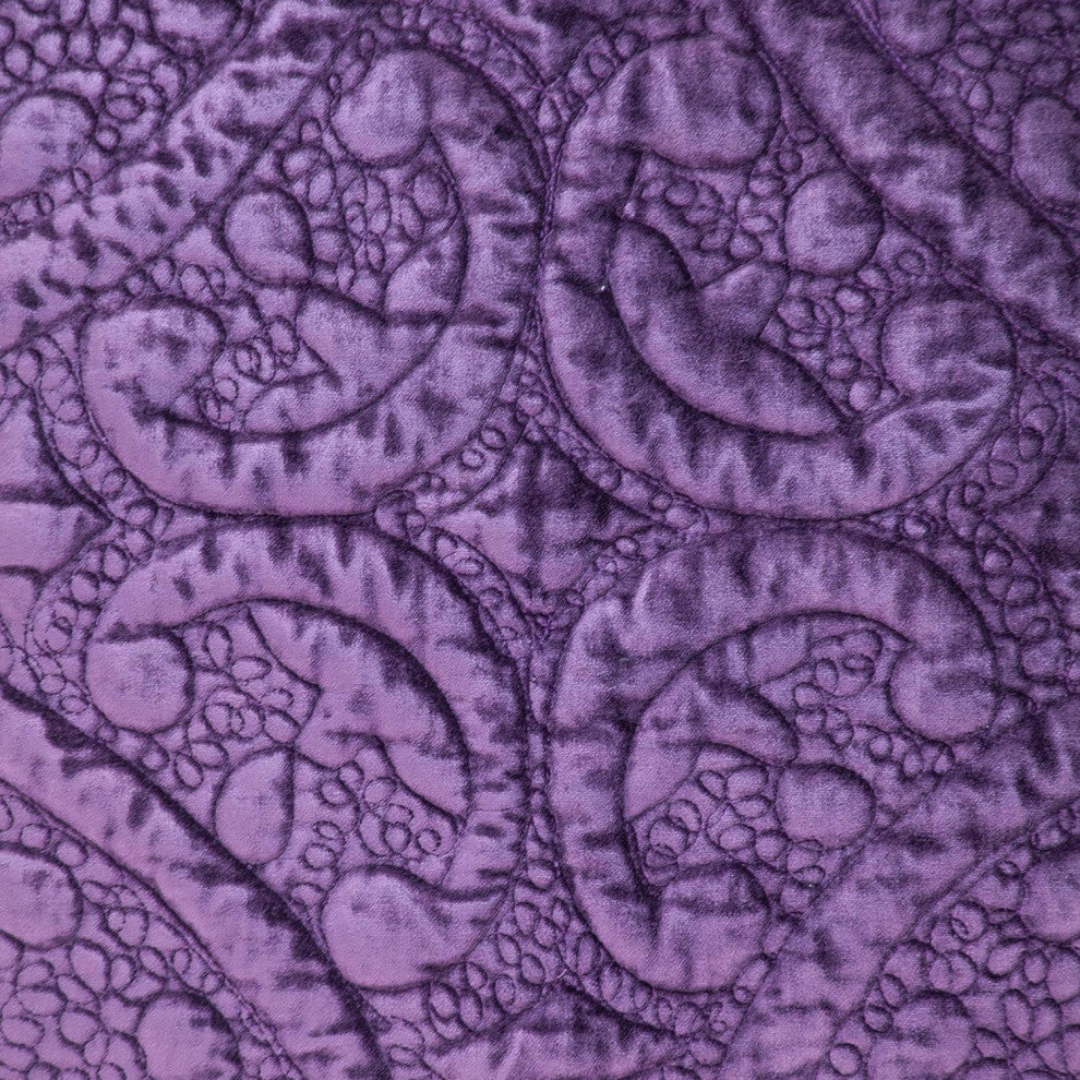 Parkland Collection Cristal Transitional Quilted Purple Throw Pillow