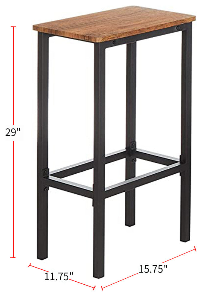 5 Piece Bar Set, Weathered Chestnut and Black
