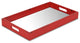 Red Wooden Mirrored Serving Tray