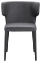 Elite Living Melore Wingback Upholstered Dining Side Chair, Dark Gray