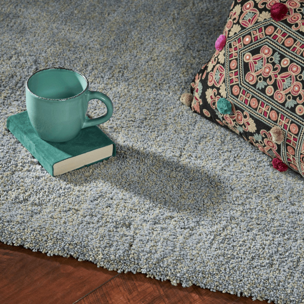 3' X 5' Blue Heather Plain Area Rug