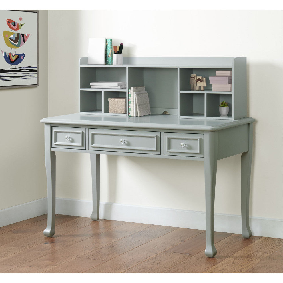 Jesse Desk With Hutch, Gray