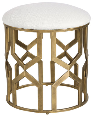 Uttermost Trellis Geometric Accent Stool