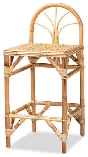 Seville Modern Natural Finished Rattan Counter Stool