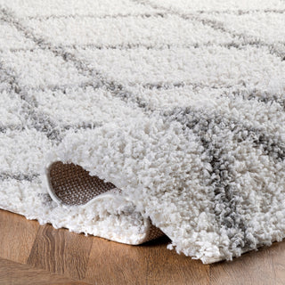 Nuloom Beyazit Machine-Made Easy Shag Rug, White 2'8"x8'Runner