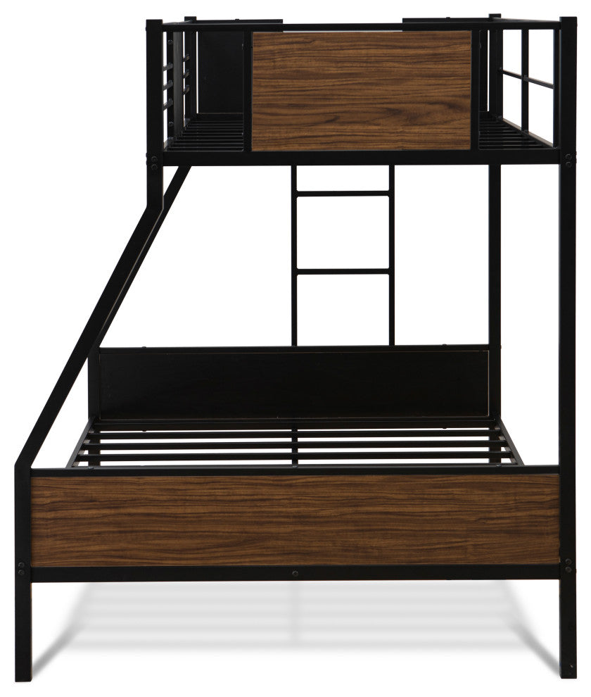 Jackson Full Twin Bunk Bed In Powder Coating Black Color