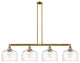 INNOVATIONS 214-BB-G713-L-LED 4-Light Island Light Brushed Brass