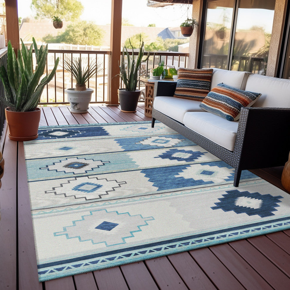 Indoor/Outdoor Phoenix PH1 Pacifica Machine Washable 5' x 7'6" Rug