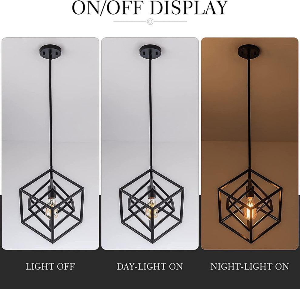 Modern Industrial Pendant Lighting Fixture Adjustable Island Black Pendant Lamp