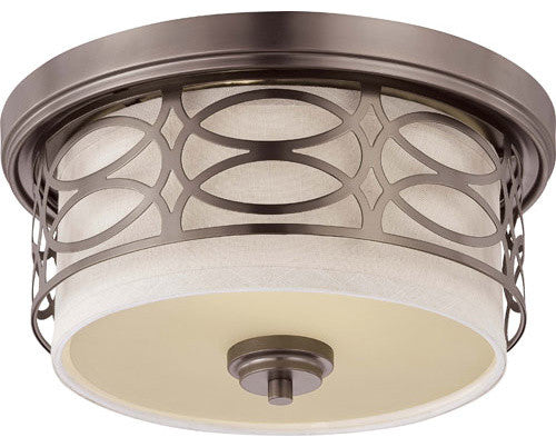Nuvo 2-Light Harlow Close-to-Ceiling Light Fixture, Hazel Bronze