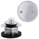 Above Floor Overflow With Tip-Toe Trim And 2-Hole Overflow Cover, Polished Chrome