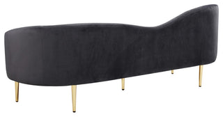 Ritz Velvet Upholstered Sofa, Grey