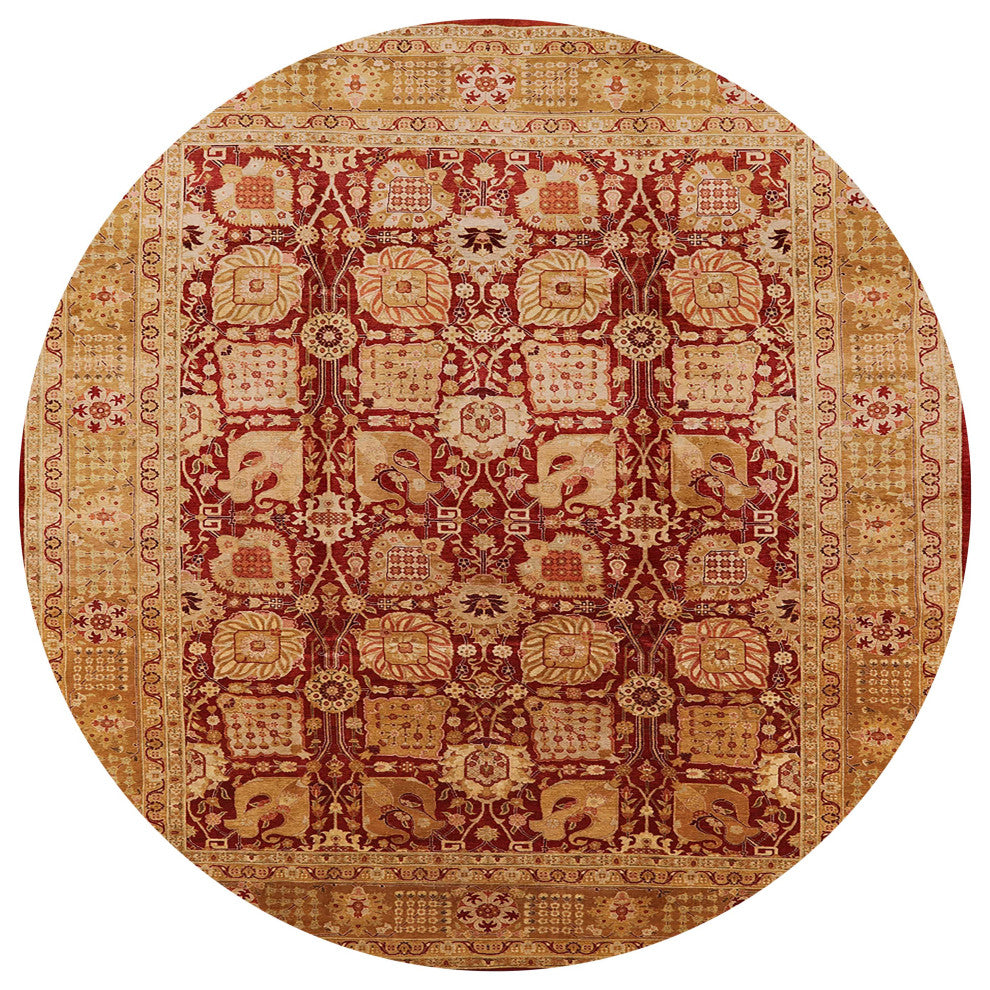 Ahgly Company Indoor Round Mid-Century Modern Area Rugs, 3' Round