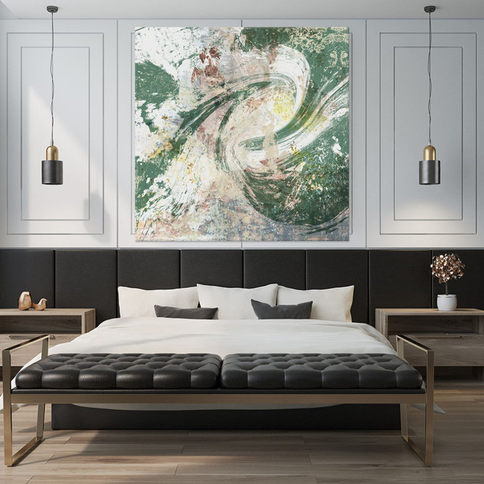 "Emerald Aerial" Fine Art Giant Canvas Print, 54"x54"