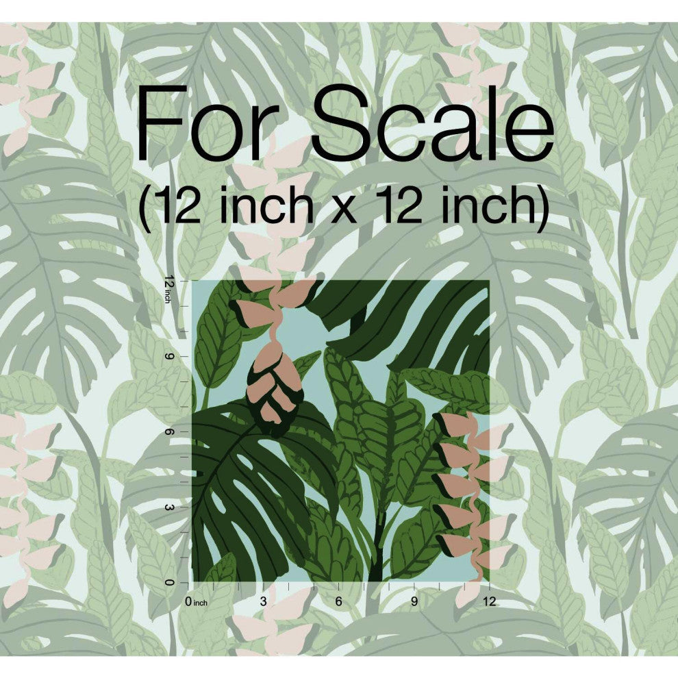 Finlayson Bunaken Peel And Stick Wallpaper, Green/Blue