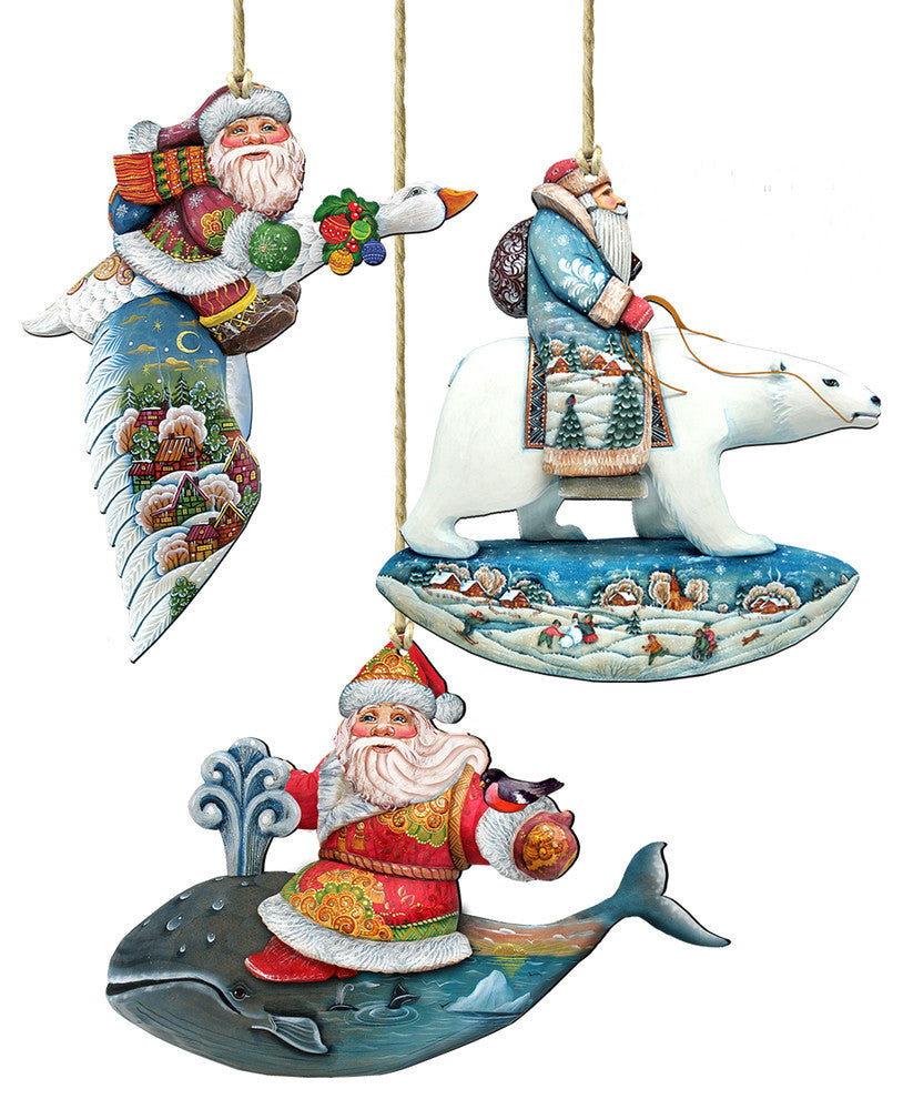 Travel Ride Ornaments Set of 3