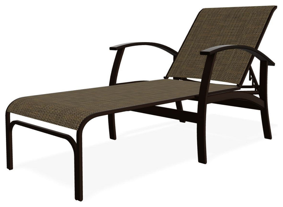 Belle Isle Sling 4-Position Outdoor Chaise Lounge, Beacon/Graphite