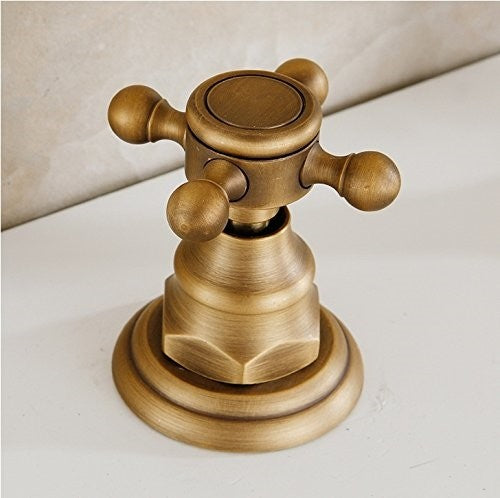 Eulma Deck Mounted Double Handled Bathroom Sink Faucet