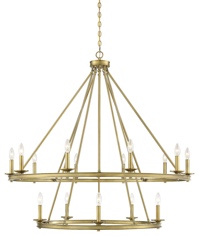 Middleton 15-Light Chandelier, Warm Brass