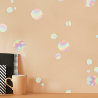 Holographic Circle Peel And Stick Wall Decals, holographic