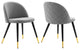 Cordial Upholstered Fabric Dining Chairs - Set of 2-Light Gray