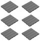 Pure Garden Set of 6 Interlocking Dark Gray Slat Patio Tiles