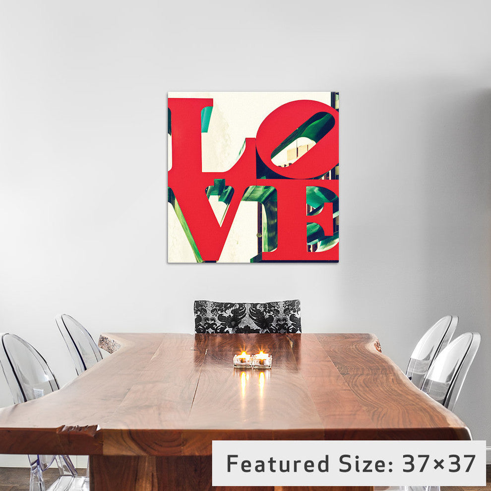 "LOVE" by Philippe Hugonnard, 26x26x1.5