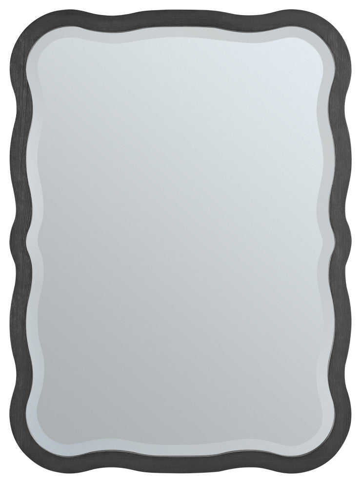 Rowyn Wavy 28" Mirror, Carbon Oak