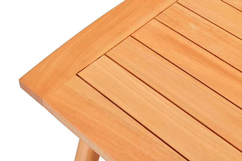 Lounge Coffee Table, Rectangular, Wood, Brown Natural, Modern, Outdoor Patio