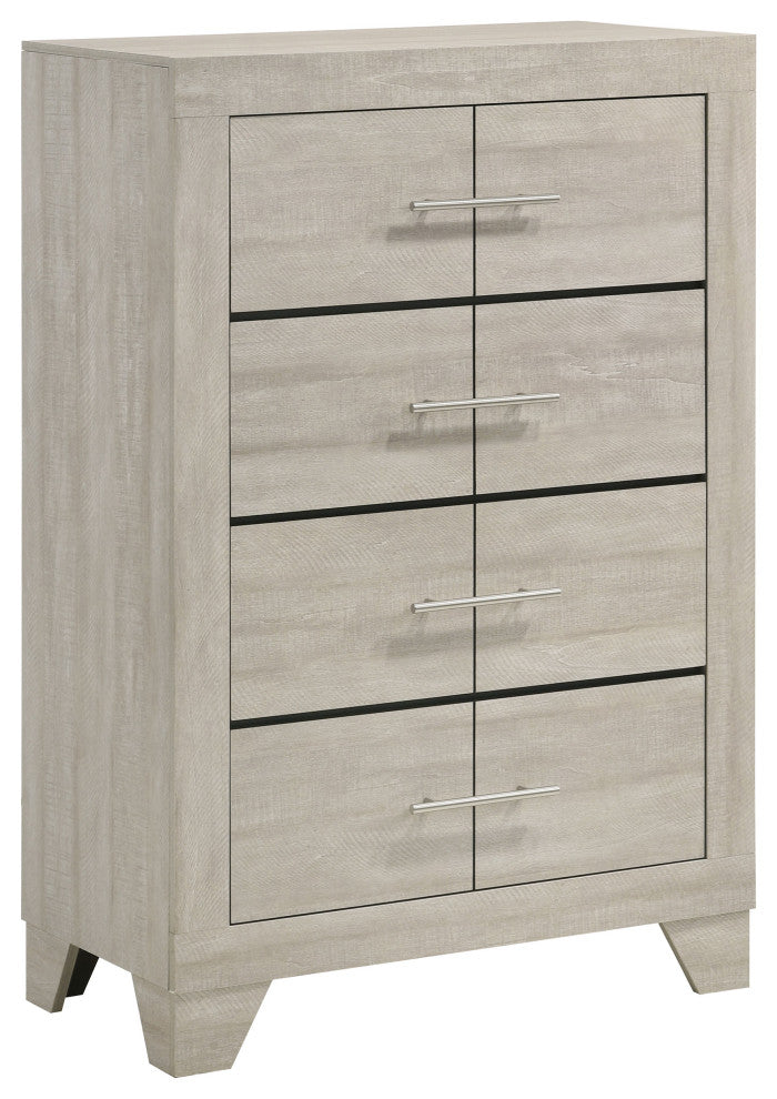 Trenton 4-drawer Bedroom Chest of Drawers Rustic Cream