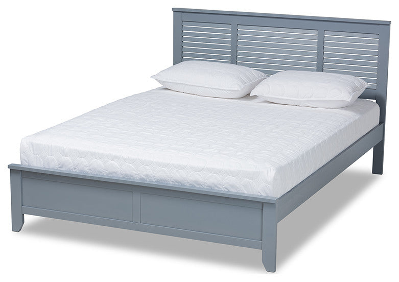 Adela Modern and Contemporary Gray Finished Wood Full Size Platform Bed